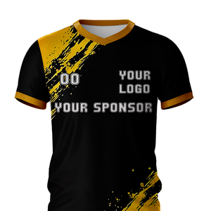ชุดเสื้อฟุตบอลแบบใหม่ ออกแบบเองได้ คอวี ผ้าโพลีเอสเตอร์ 100% สกรีนลายตามสั่ง พร้อมชื่อและหมายเลขทีมของคุณ - Product Image 4