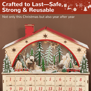 Calendario dell'Avvento 3D in Tessuto a Forma di Piazza per Babbo Natale, Decorazioni per la Casa - Product Image 2