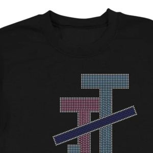 เสื้อสเวตเชิ้ตคอกลมแขนยาวสำหรับผู้หญิงสีดำ พิมพ์ลายกราฟิกตัวอักษรแบบประสานกัน สวมใส่สบาย น้ำหนักเบา แฟชั่นทันสมัย - Product Image 5