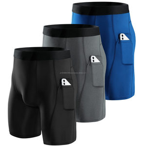 Pantalones cortos de entrenamiento y fitness de baloncesto para hombres, pantalones cortos de secado rápido con bolsillos, pantalones deportivos ajustados, pantalones cortos - Product Image 1