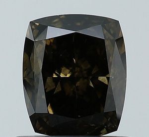 Diamant de laboratoire CVD de 1,01 ct, coupe coussin, noir profond fantaisie VS1 - Product Image 1