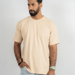 T-shirt en coton bleu marine pour homme, coupe classique, manches courtes, col rond, couleur unie, jersey tricoté, séchage rapide, confortable et doux - Product Image 4
