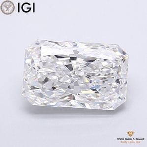 Diamant de laboratoire CVD de qualité supérieure, taille Radiant, 5,02 carats, avec certificat IGI, clarté VVS1, couleur D, pour création de solitaire de luxe - Product Image 1