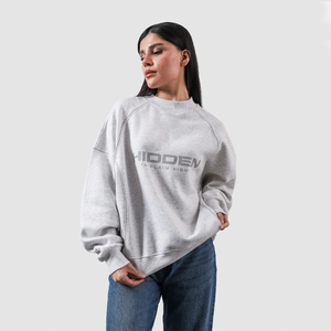 เสื้อสเวตเชิ้ตโอเวอร์ไซส์ผ้าฝ้าย 100% สกรีนโลโก้ได้ ระบายอากาศได้ดี สำหรับผู้ชาย สไตล์สตรีทแวร์ ทรงบ็อกซี่ - Product Image 4