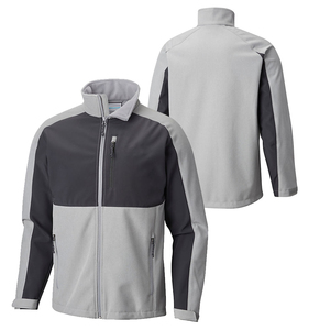 Veste coupe-vent pour homme à blocs de couleur, à capuche, col montant, fermeture éclair, coupe-vent, décontractée, pour le printemps, coupe régulière, 100% coton - Product Image 6