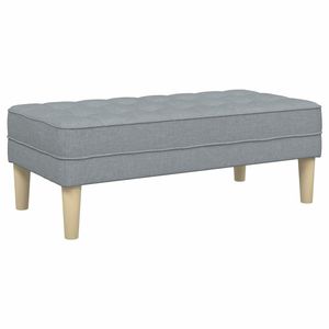 Panca in Tessuto Grigio Chiaro 44.49 X 22.44 X 15.35 Pollici con Cuscino per Soggiorno - Product Image 6