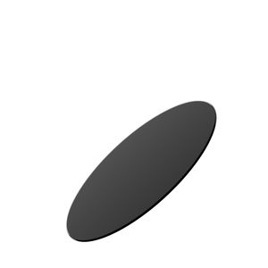 Piano del tavolo rotondo in vetro temperato da 24 pollici, bordo lucidato nero, spessore 1/4 di pollice, vecchio SKU W1265118637 - Product Image 1