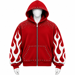 Sudadera con capucha de felpa francesa gruesa, oversize, de invierno, con logo estampado, alta calidad, precio económico, OEM, personalizada, a la moda, al por mayor - Product Image 1