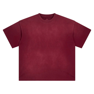 เสื้อยืดโอเวอร์ไซส์แบบสตรีทแวร์สั่งทำขายส่ง ผ้าคอตตอนถัก 100% หนัก 280 กรัม ระบายอากาศได้ดี สีพื้นเรียบ - Product Image 1