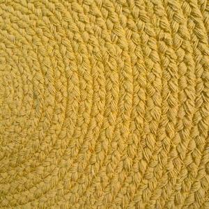 Mantel Individual Redondo de Algodón Trenzado, Color Amarillo Sólido, Lavable, para Uso Doméstico, Estilo Simple - Product Image 6