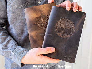 Protège-cahier A5 en cuir de qualité supérieure, résistant aux odeurs, pour professionnels, avec couverture rechargeable - Product Image 4