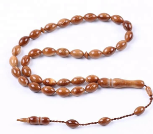 33 cuentas redondas de madera Kuka de 7x10 mm, cuentas de rosario, cuentas de tasbih - Product Image 4
