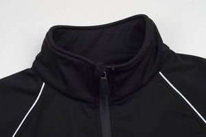 Chaqueta de Forro Polar Negra para Hombre, Cuello Alto, Cierre de Cremallera, Manga Larga, Transpirable, Informal, para Otoño - Product Image 5