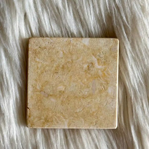 ชุดจานรองแก้วหินอ่อนมิเนโอสีเหลืองทำมือ รูปทรงสี่เหลี่ยม ของตกแต่งบ้าน - Product Image 1