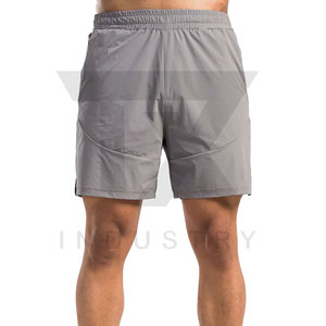 Men's Solid Color Quick Dry Gym Shorts Elastic Waist Casual Sport Shorts Gray Blue Sleeveless Top Fit Bodywear - Product Image 3