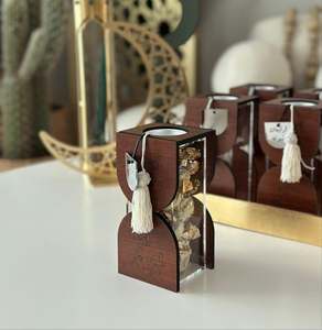 Brûleur d'encens Bakhoor en bois de luxe avec chambre en verre et support pour bougie chauffe-plat, décoration parfumée pour la maison, qualité export - Product Image 4