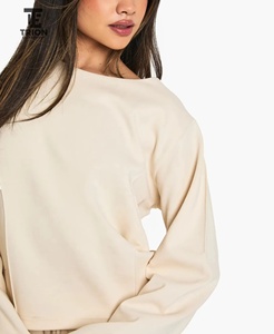 Sudaderas de Felpa para Mujer 2026, Cuello Redondo, para Gimnasio, de Algodón Transpirable, de Lujo, Talla Grande, al por Mayor, OEM - Product Image 2