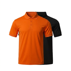 Custom Men's <b>Orange</b> Black 100% Cotton Vintage Breathable Solid for Shirt Short Sleeve Golf Fashionwear Summer Season Wear - Product Image 1