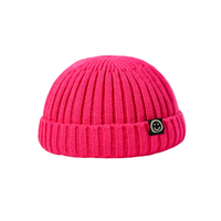 Casquette Docker Vintage Unisexe en Denim Tricoté Côtelé, Bonnet Court, Étiquette Personnalisée, Idéal pour Fêtes et Cyclisme, Ajustement Réglable, Couleurs Personnalisables, Style Décontracté