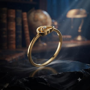 Anillo con Diseño de Espiral Chapado en Oro para Mujer, Joyería Minimalista de Moda, Elegante para Uso Diario, Proveedor Mayorista - Product Image 1