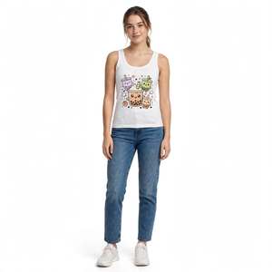 Débardeur imprimé pour femme, usage quotidien, fabrication OEM, design personnalisé, respirant, pour le sport et le yoga. - Product Image 2