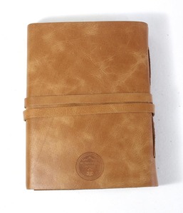 Carnet en cuir marron A5 personnalisable, fait main, papier en coton recyclé, couverture rigide, impression personnalisée, agenda, cadeau, 100 feuilles - Product Image 4