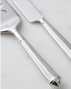 Stainless Steel Cake Server <b>Set</b> 2 Pieces Silver Cake Knife And Spatula With Elegant Design For Weddings And Parties - Product Image 3