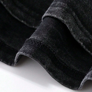 Men's Oversized Black Cotton <b>T</b>-<b>Shirt</b> Short Sleeve O-Neck Casual Jersey Knit Solid Color Blank Design - Product Image 4