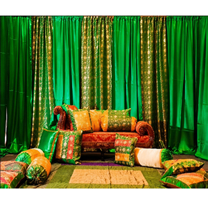 MUSLIM WEDDING MEHANDI STAGE DECORATION INDIAN Wedding Mehndi Stages Decoration Latest Colorful Mehndi <b>Backdrops</b> - Product Image 1