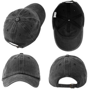 Lot de 3 casquettes de baseball non structurées en coton délavé style vintage, ajustables, pour hommes et femmes, vente en gros - Product Image 6