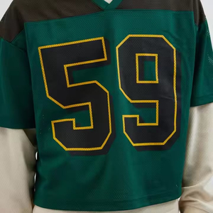 Customizable Breathable <b>Mesh</b> <b>Short</b> Sleeve American Football Jersey for Adults-Hip Hop Sports Practice T-shirt - Product Image 4