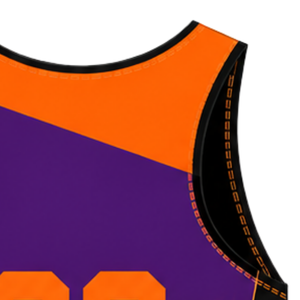 <b>Purple</b> and Orange Rowing Champ <b>Suit</b> <b>Mens</b> Sleeveless Competition Uniform Performance Racing Singlet Custom Wholesale Team Sports - Product Image 4