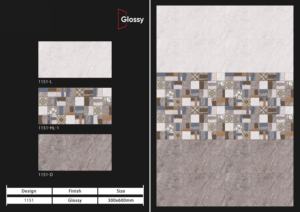 กระเบื้องบุผนังเซรามิกผิวมันเงาขนาด 30x60 ซม. สไตล์ร่วมสมัย สำหรับตกแต่งผนังภายในห้องน้ำและห้องครัวในเมือง - Product Image 2