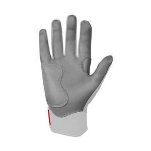 Bruce <b>Bolt</b> White Leather Batting Gloves Padded <b>Hook</b> Loop Closure Unisex Adult Training Customizable Colors & Sizes Wrist Support - Product Image 3