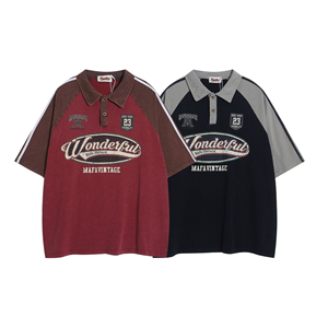 เสื้อเชิ้ตแขนสั้นลายทางถักสไตล์วินเทจสำหรับผู้ชาย แบรนด์ดัง ทรงปกติ สวมใส่สบาย โลโก้ด้านหน้า ผลิตจากโพลีเอสเตอร์ แห้งเร็ว ไม่ยับง่าย - Product Image 3