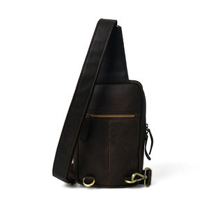 Bolso de Pecho de Cuero de Grano Completo con Múltiples Compartimentos para el Trabajo, Viajes y la Vida Diaria a un Precio Razonable - Product Image 4