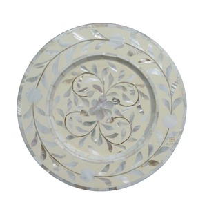 Custom Stocked Decorative Mother of Pearl Inlay Plate <b>Eid</b> Mubarak <b>Gift</b> Idea Classic Design Special Occasions Dishes & Plates - Product Image 1