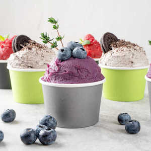 Vasos de Papel Cuadrados de Doble Pared para Helado de 3oz y 8oz al por Mayor con Tapa y Cuchara - Precio Directo de Fábrica Bajo - Product Image 3