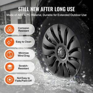 Tapacubos de 19 pulgadas para llantas de Model Y 2020-2024, ajuste perfecto, de ABS y PC, con cinta de sujeción y orificio para válvula. - Product Image 6