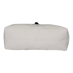 Sac fourre-tout en toile de coton naturel de 10 oz avec poche zippée suspendue, impression de lettres personnalisée, poignée noire, sac de courses réutilisable et écologique - Product Image 3