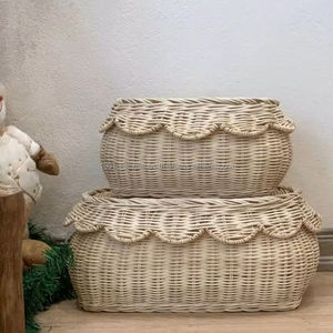 Cestas de Lavandería de Ratán Personalizadas Más Vendidas, Cestas Tejidas con Tapa, Compra al por Mayor, Naturales de Vietnam - Product Image 3