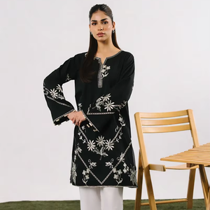 Women's Heavy 3-Piece Ethnic Shalwar Kameez Suit Lace Embroidery Eco-Friendly Breathable Light Weight Fully Customized <b>Party</b> - Product Image 1