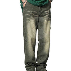 Jean délavé à l'acide, coupe slim, en denim extensible, style décontracté urbain - Product Image 2