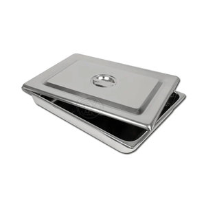 Stainless Steel Dental Instrument <b>Tray</b> with <b>Mirror</b> and Tweezers for Oral Examination Tools Storage - Product Image 4