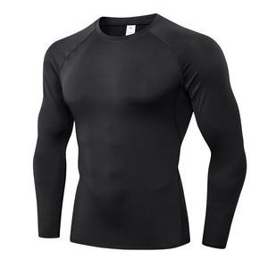 T-shirt de sport de haute qualité à coupe ajustée, à compression, à manches longues, à séchage rapide, personnalisable, pour hommes, pour la course à pied et l'entraînement - Product Image 6