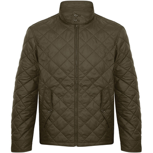 Chaqueta Acolchada Azul Marino para Hombre, Cuello Alto, Cortavientos, Informal, Relleno de Poliéster, para Otoño, Corte Regular - Product Image 1