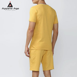 100% Cotton Breathable T-Shirt & Short <b>Set</b> Short Sleeve Lightweight Durable Men Shorts <b>Set</b> For Online Sale - Product Image 2