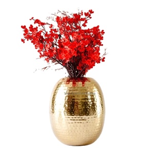 Florero de Metal martillado hecho a mano Vintage hermosa decoración de Mesa para el hogar y la boda diseño clásico propósito de regalo - Product Image 1