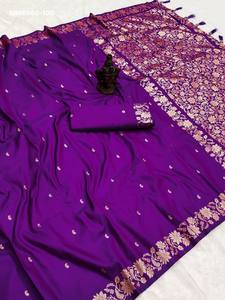 Fournisseur de saris et de chemisiers en soie banarasi pure, de qualité supérieure, style moderne, avec motif tissé à la main, provenant de Surat, Inde. - Product Image 5