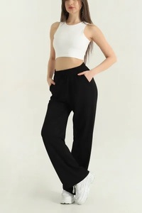 Alxin Women's Extra Long High Casual Winter Cotton Breathable Hip Hop <b>Jeans</b> Edge Leg Design <b>Elastic</b> <b>Waist</b> Flat Pockets Button - Product Image 2